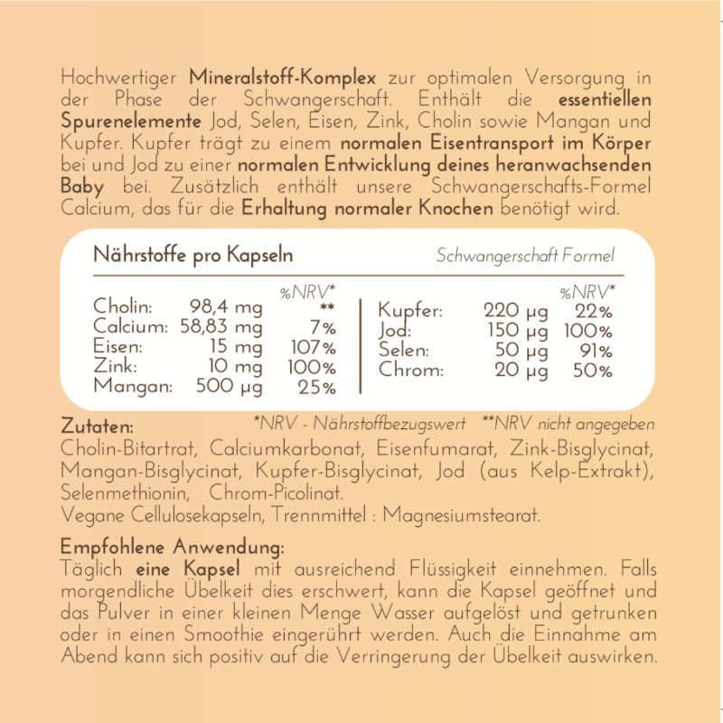 Schwangerschaft Nährstoffe Essentials