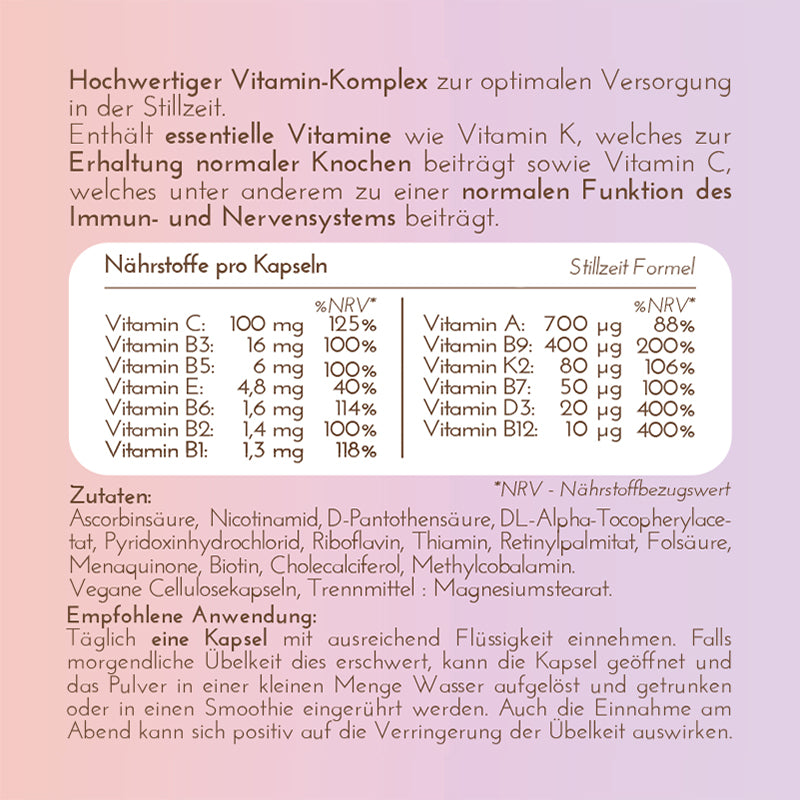 Stillzeit Nährstoffe Essentials