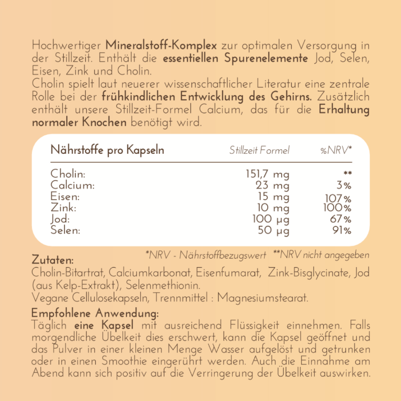 Stillzeit Nährstoffe Essentials