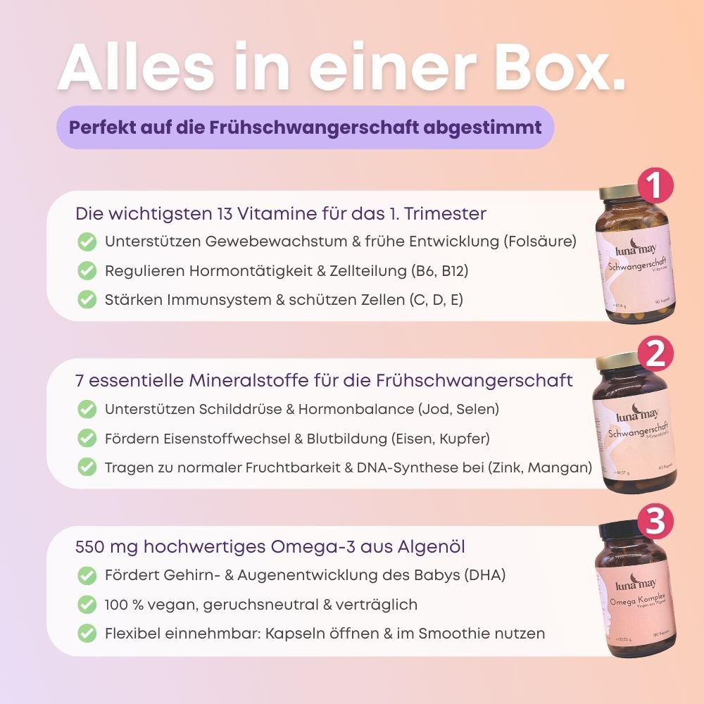 Frühschwangerschaft Nährstoffe Essentials
